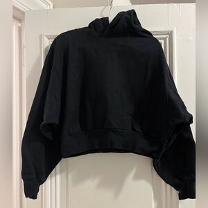 TNA Black Cropped Hoodie